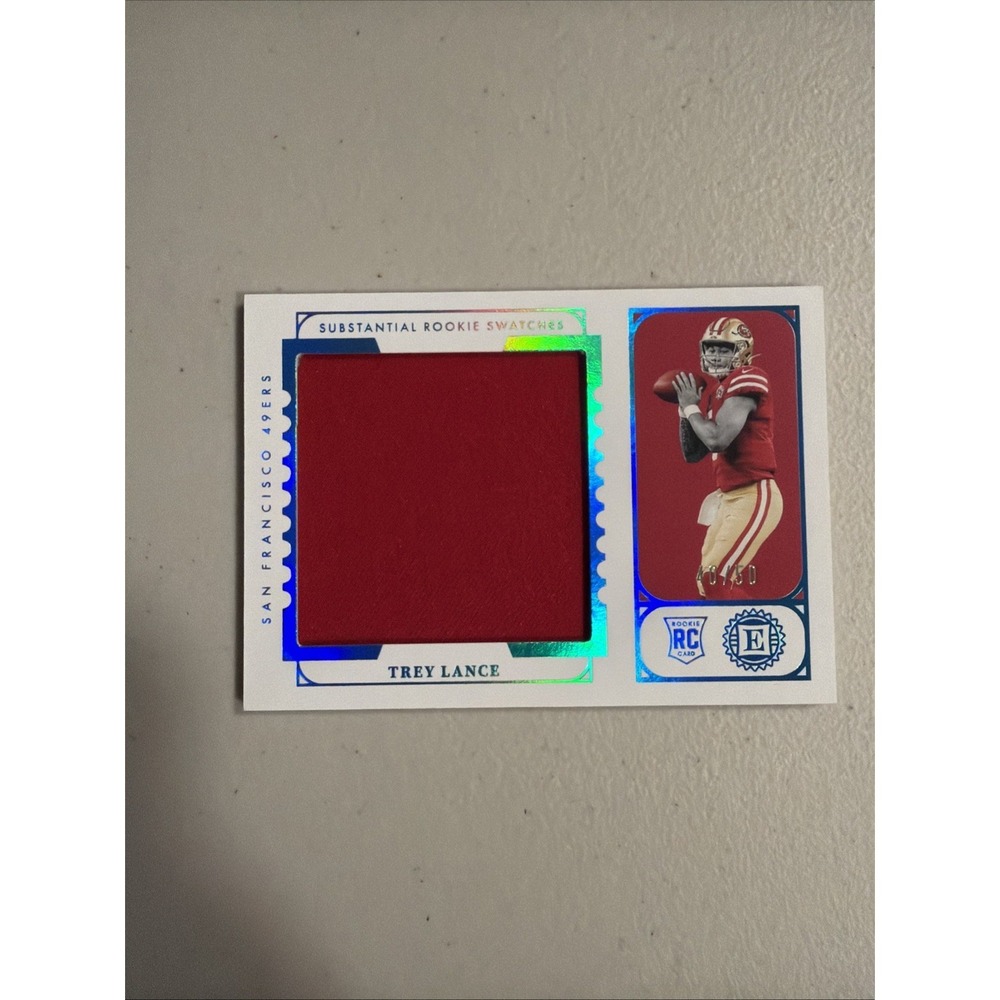 Trey Lance 2021 Panini Encased Substantial Rookie Swatches 40/50